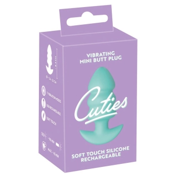 Mini korek analny wibrujący Cuties zielony USB