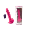 Realistyczne dildo wibrujące Silexd różowe 20 cm USB z pilotem