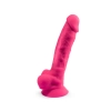 Realistyczne dildo wibrujące Silexd różowe 20 cm USB z pilotem