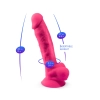 Realistyczne dildo wibrujące Silexd różowe 20 cm USB z pilotem