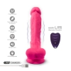 Realistyczne dildo wibrujące Silexd różowe 20 cm USB z pilotem