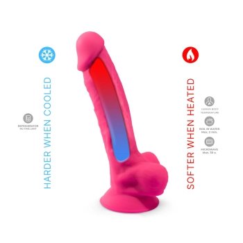 Realistyczne dildo wibrujące Silexd różowe 20 cm USB z pilotem