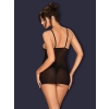 Bielizna-Lucita koszulka i stringi czarna  S/M