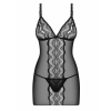 Bielizna-Lucita koszulka i stringi czarna  S/M