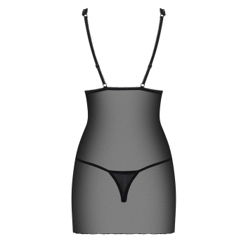 Bielizna-Lucita koszulka i stringi czarna  S/M