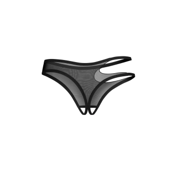 Stringi bezkroczowe Obsessive Saturis czarne S/M