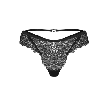 Figi koronkowe Iliosa Obsessive czarne L/XL