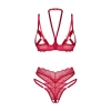 Komplet bielizny Obsessive Cupide Desir otwarty czerwony S/M