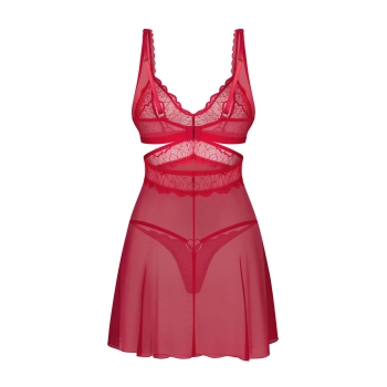 Komplet bielizny Obsessive Cupide Desir czerwony S/M