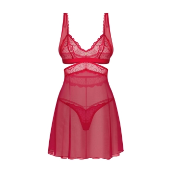 Komplet bielizny Obsessive Cupide Desir czerwony S/M