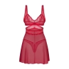 Babydoll z stringami Obsessive Cupide Desir czerwony 2XL/3XL