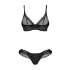 Komplet bielizny Stelisa Obsessive transparentny czarny S/M