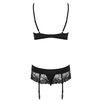 Komplet bielizny Wonderia Obsessive 3 częściowy S/M