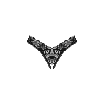 Stringi otwarte Obsessive Donna Dream czarne z koronką XL 2XL
