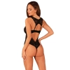 Body otwarte Obsessive Donna Dream czarne XL 2XL