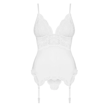 Bielizna-810-COR-2 gorset i stringi biały L/XL