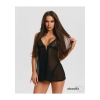 Babydoll Elianes Obsessive czarna z sercem M/L