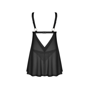 Babydoll Elianes Obsessive czarna z sercem M/L