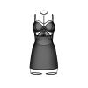 Gorset Arrowel Obsessive czarny transparentny S/M