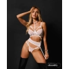 Otwarty komplet 3 częściowy Obsessive Premisis biały S/M