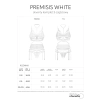Otwarty trzyczęściowy komplet bielizny Premisis White Obsessive 2XL/3XL