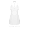 Koronkowe body z fiszbinami Obsessive Arrowel White 2XL/3XL
