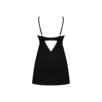 Koszulka i stringi Obsessive Rosenty czarna XL/2XL