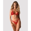 Komplet bielizny erotycznej Obsessive czerwony S/M
