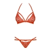 Komplet bielizny erotycznej Obsessive czerwony S/M