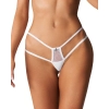 Figi otwarte Obsessive Arrowel White koronkowe L/XL
