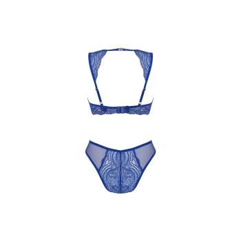 Komplet bielizny Giselia Obsessive niebieski XS/S