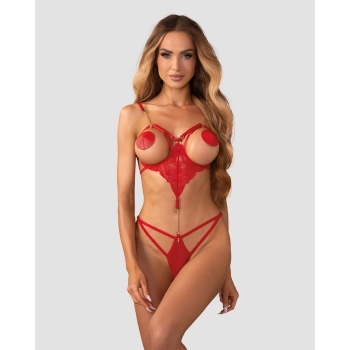 Body otwarte Matildea czerwone Obsessive L/XL