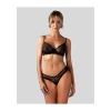 Komplet bielizny Perisia Obsessive transparentny czarny XS/S