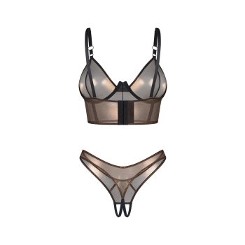 Soranna Top i Otwarte Stringi Obsessive Złoty S/M