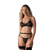Komplet bielizny erotycznej Euridia Obsessive czarny M/L