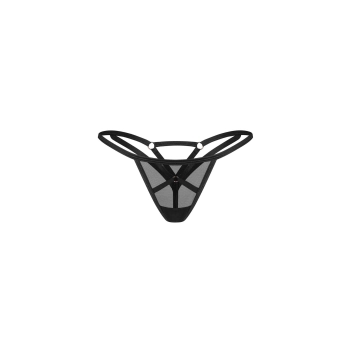 Stringi Euridia Obsessive czarne transparentne M/L