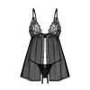 Babydoll i stringi Obsessive koronka XS/S