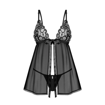 Babydoll i stringi Obsessive koronka XS/S