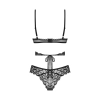 Komplet bielizny Obsessive Blomentis czarny M/L