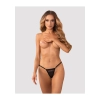 Stringi czarne transparentne Obsessive Violami Hungry S/M