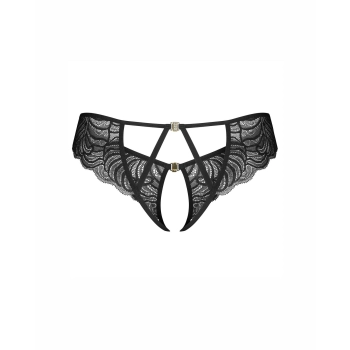 Koronkowe stringi otwarte Divienne Obsessive L/XL