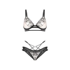 Komplet bielizny tiulowej Obsessive Vila Blanes XL/2XL