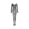 Bodystocking Obsessive G326 czarny z wężowym wzorem S/M/L