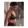 Komplet bielizny Obsessive Lune Bellis transparentny w paski czarny XL/2XL