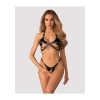 Komplet bielizny Anyya Obsessive otwarty czarny S/M/L