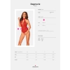 Body z otwartym krokiem Obsessive Dagmarie czerwone XS/S