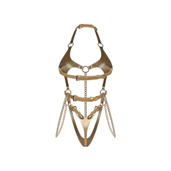 Body Obsessive Anyya Gold ze złotymi łańcuszkami S/M/L