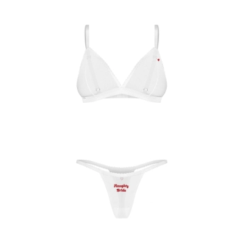 Komplet bielizny erotycznej Weddya Bride Obsessive 3częściowy S/M