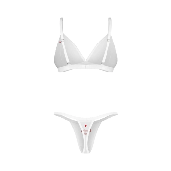 Komplet bielizny erotycznej Weddya Bride Obsessive 3częściowy S/M