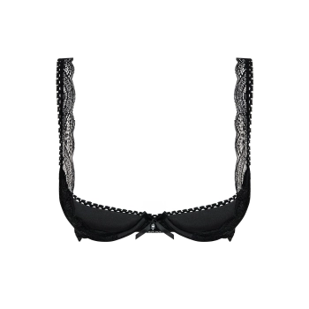 Półbiustonosz Obsessive Miamor push up satynowa kokardka S/M